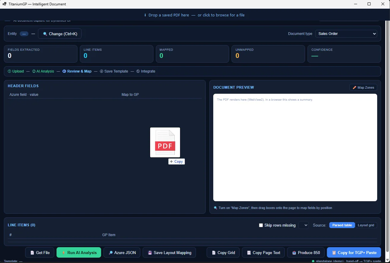 Drag in any PDF, Excel or Word file to get started